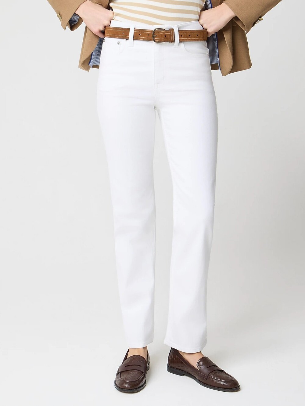 J. Crew Straight Leg Jeans in White
